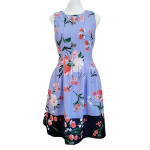 Vince Camuto Floral Scuba Fit & Flare Dress Size 4
